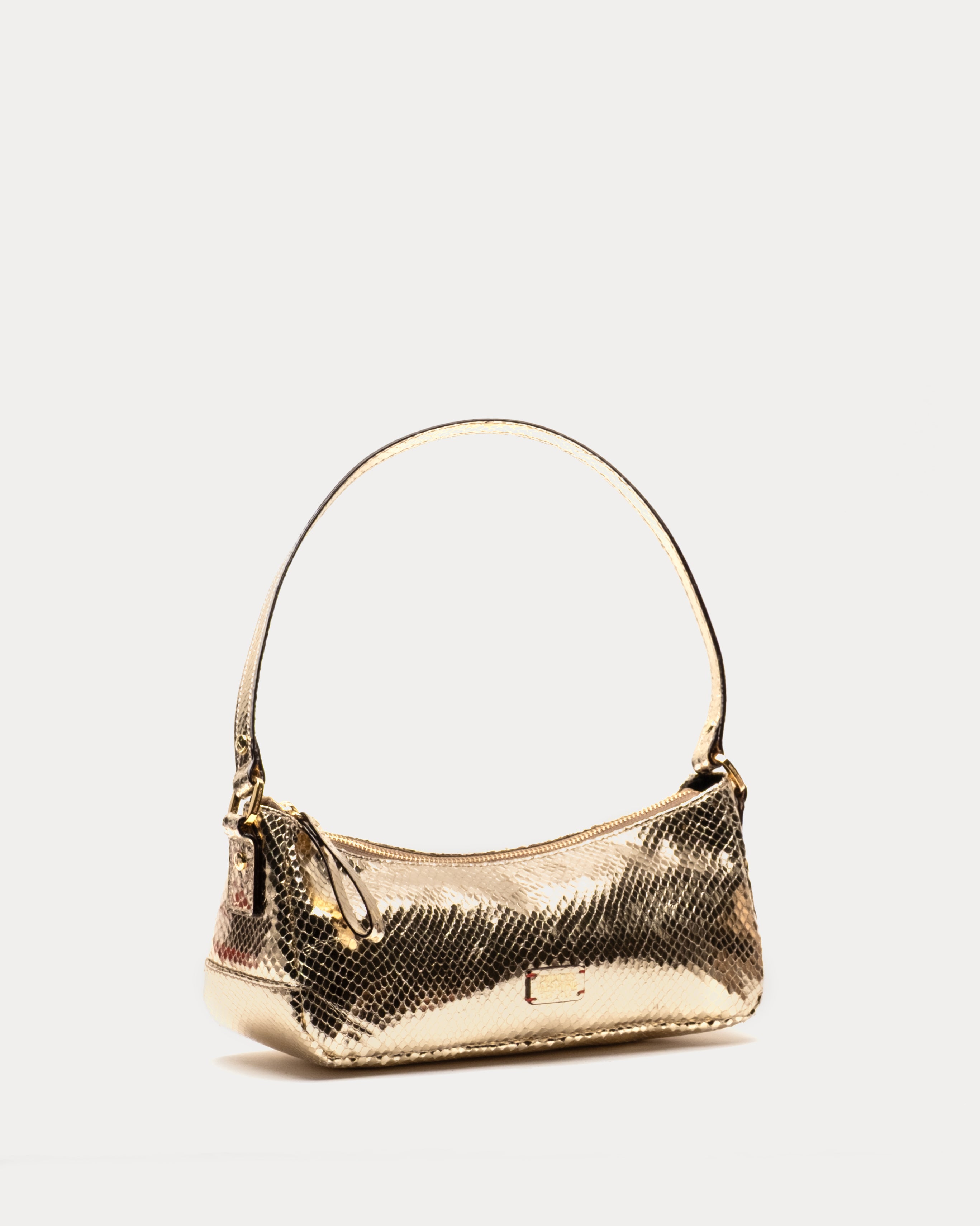 Mia Metallic Snake Leather