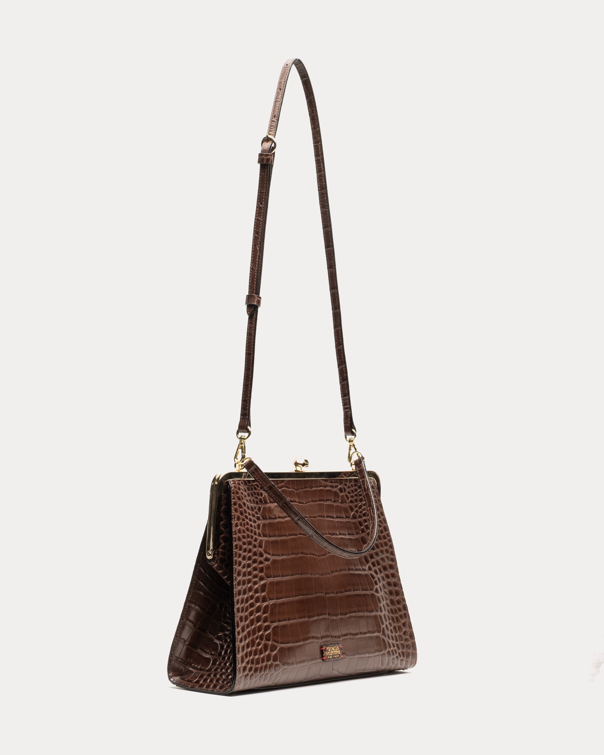 Jackie Frame Bag Croc Embossed