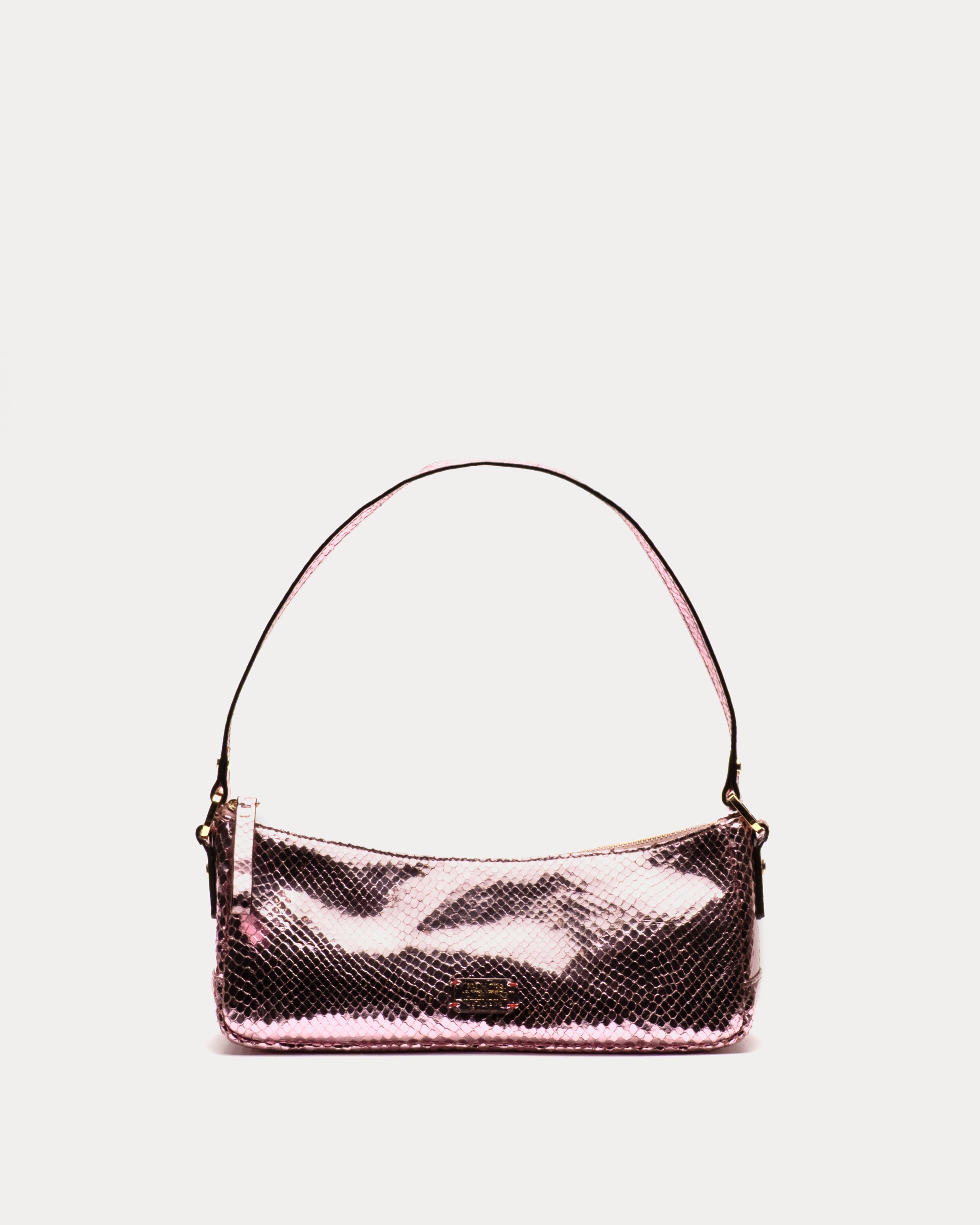 Mia Metallic Snake Leather - Pink – Frances Valentine