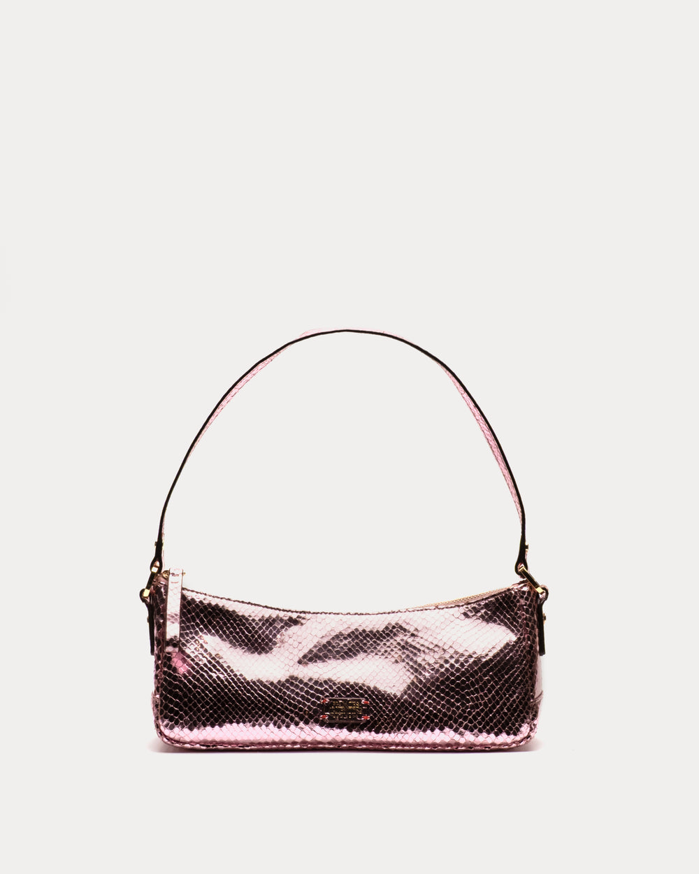 Mia Metallic Snake Leather - Pink