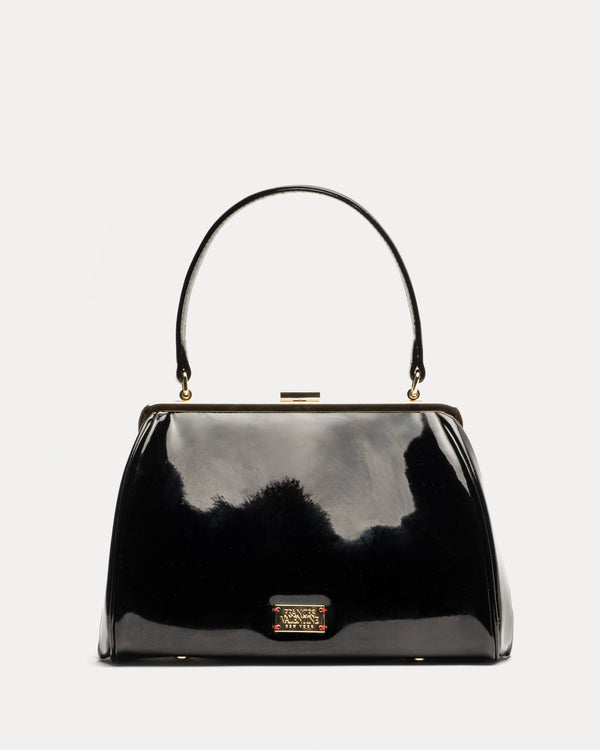 Frances Frame Bag Patent Leather Black - Frances Valentine