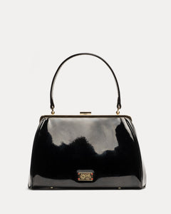 Frances Frame Bag Soft Patent Leather Black - Frances Valentine