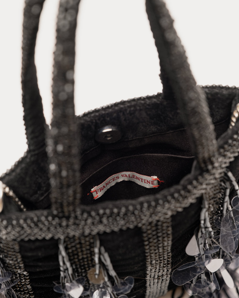 Gatsby Mini Tote Bag - Embellished Sequin Black