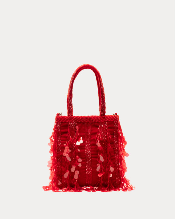 Gatsby Mini Tote Bag - Embellished Sequin Red