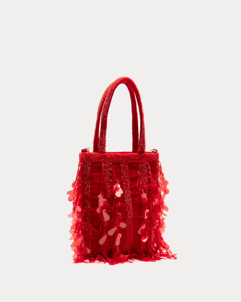 Gatsby Mini Tote Bag - Embellished Sequin Red