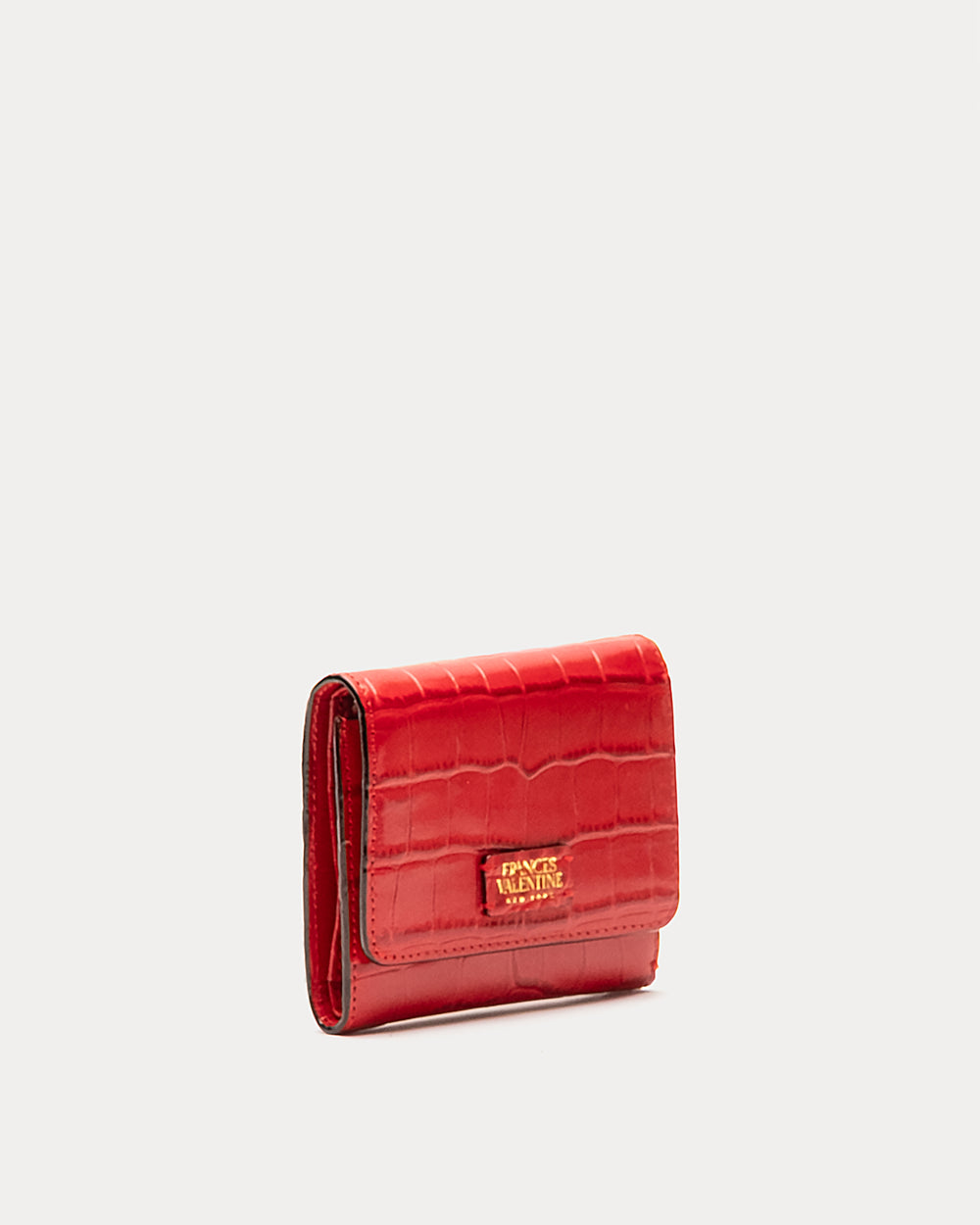 Perfect Wallet Embossed Croc Leather - Red