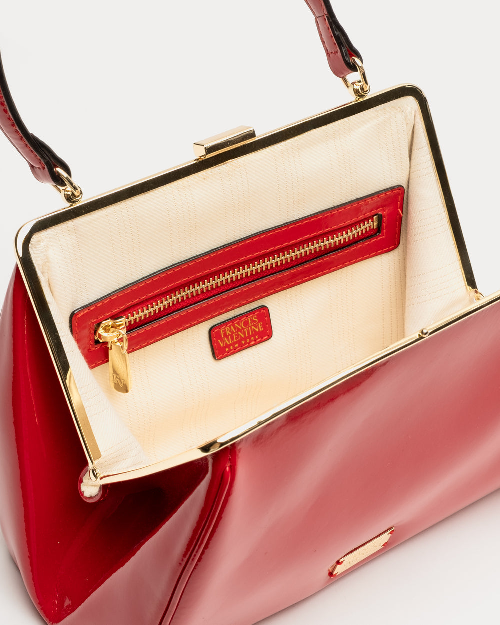 Frances Frame Bag - Patent Leather Red - Frances Valentine
