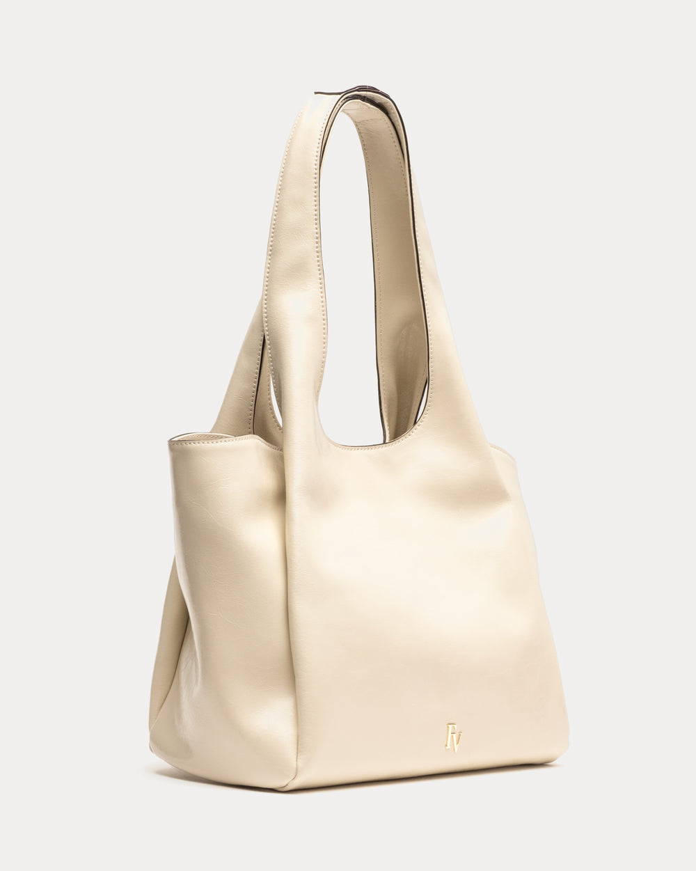 Portia Satchel - Crinkled Leather Oyster - Frances Valentine
