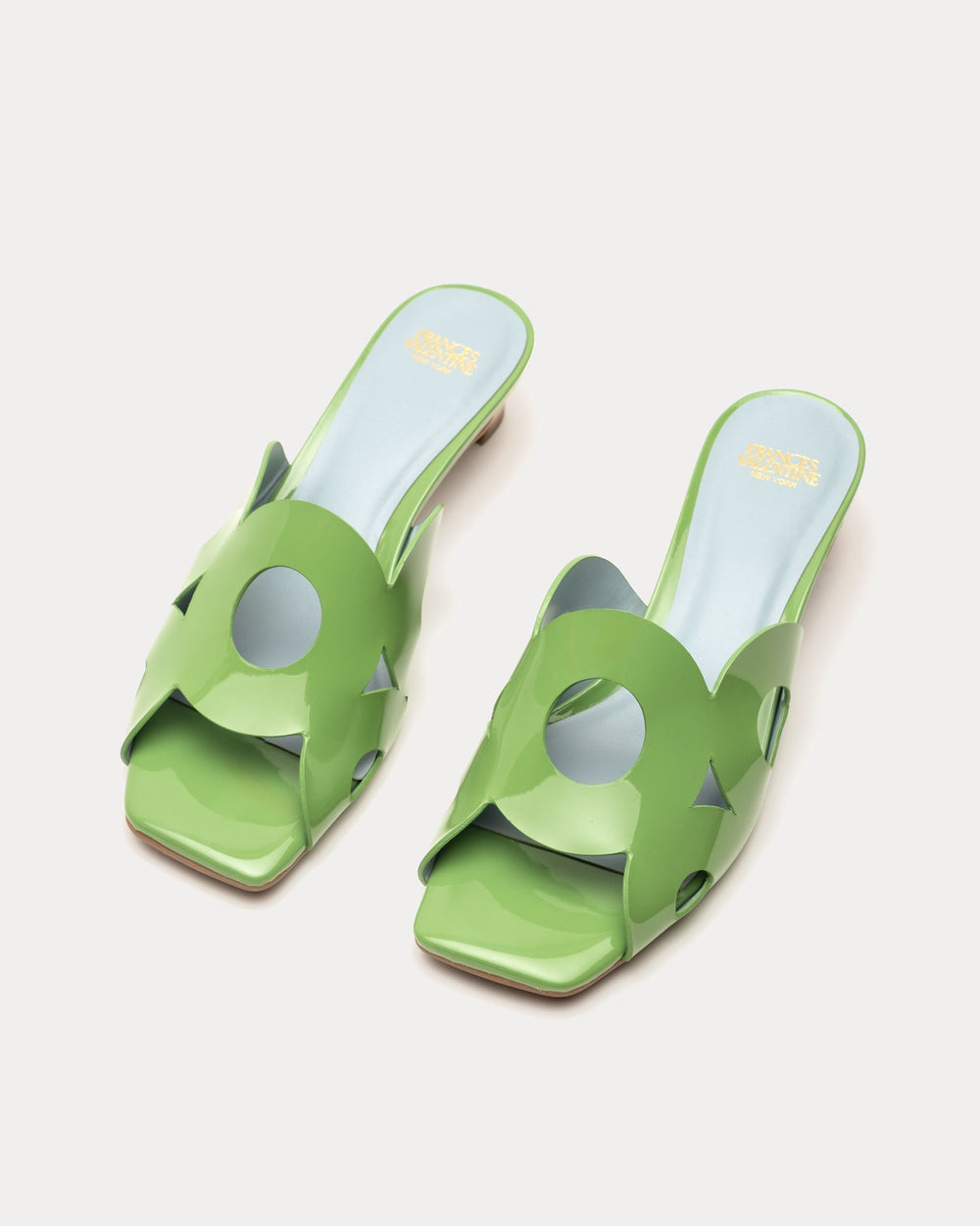 Randy Slide Heel - Green - Frances Valentine