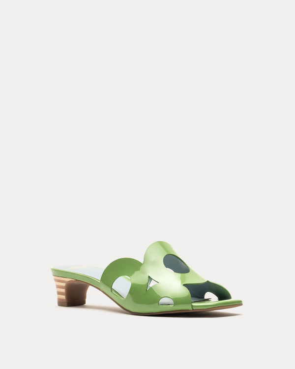 Randy Slide Heel - Green - Frances Valentine