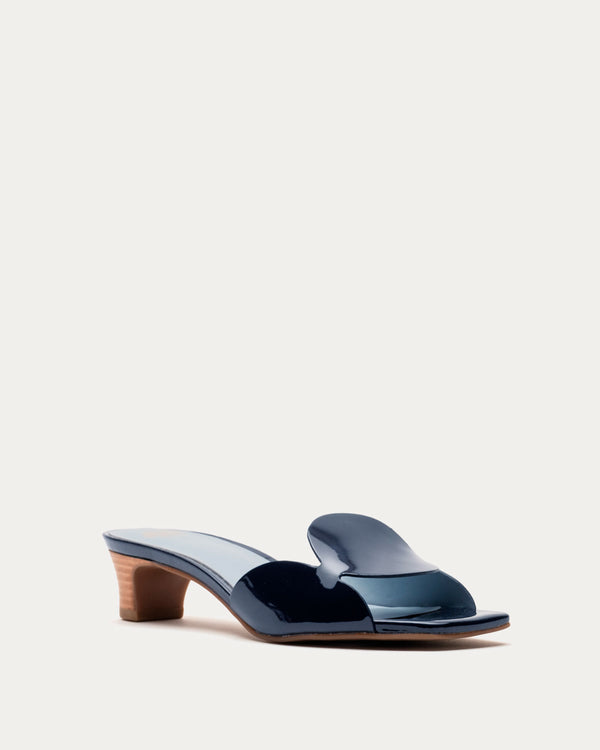 Sandy Circle Slide - Navy - Frances Valentine