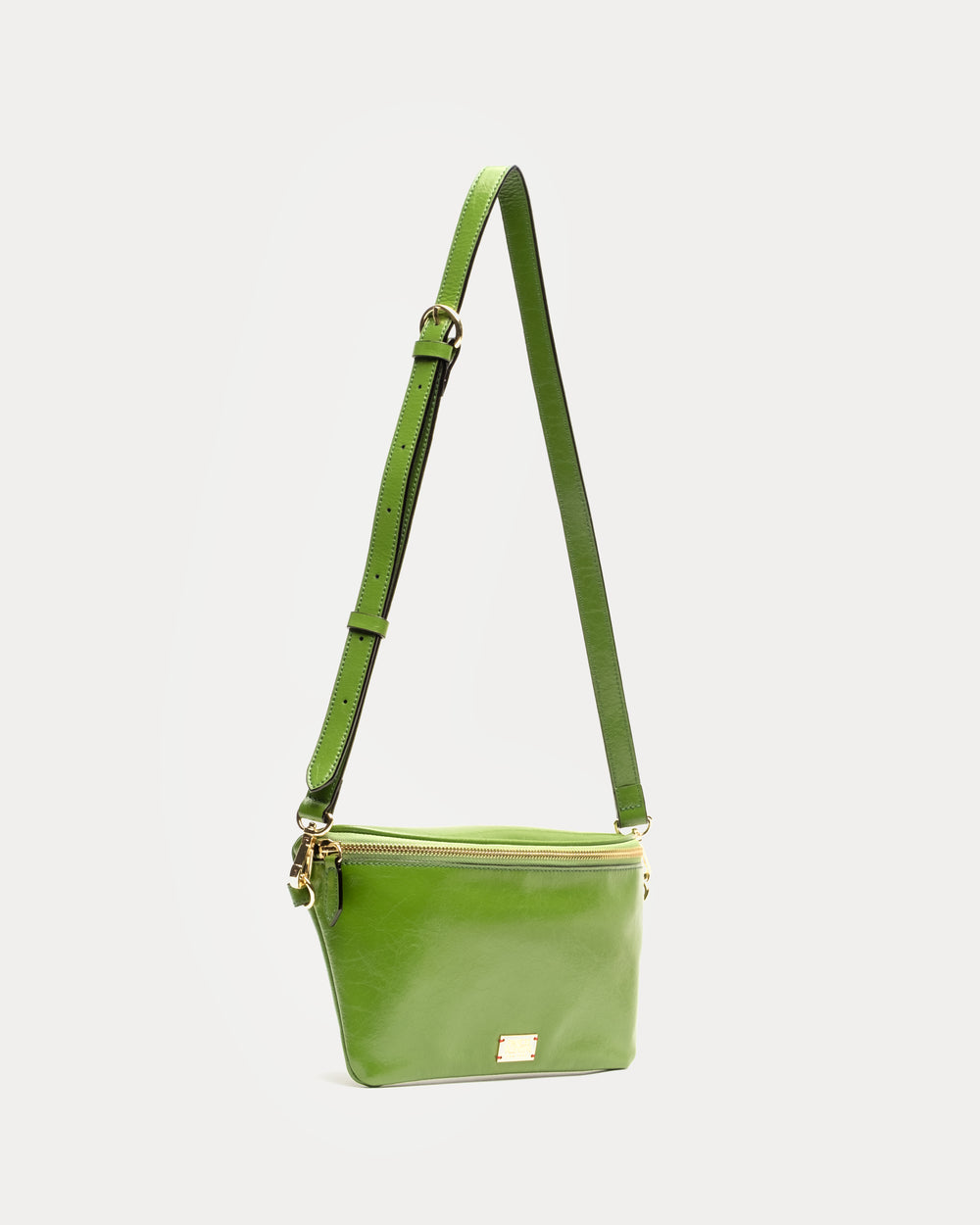 Billie Sling Bag - Crinkled Leather Green - Frances Valentine