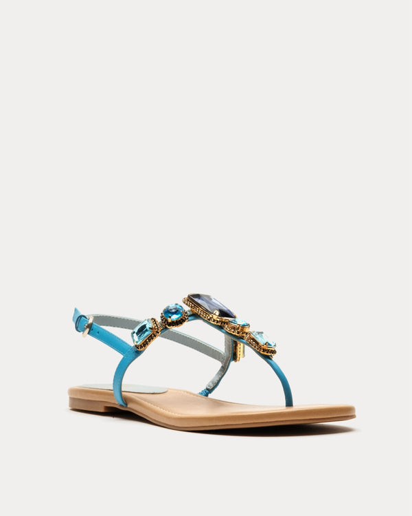 Tillie Sandals - Blue - Frances Valentine