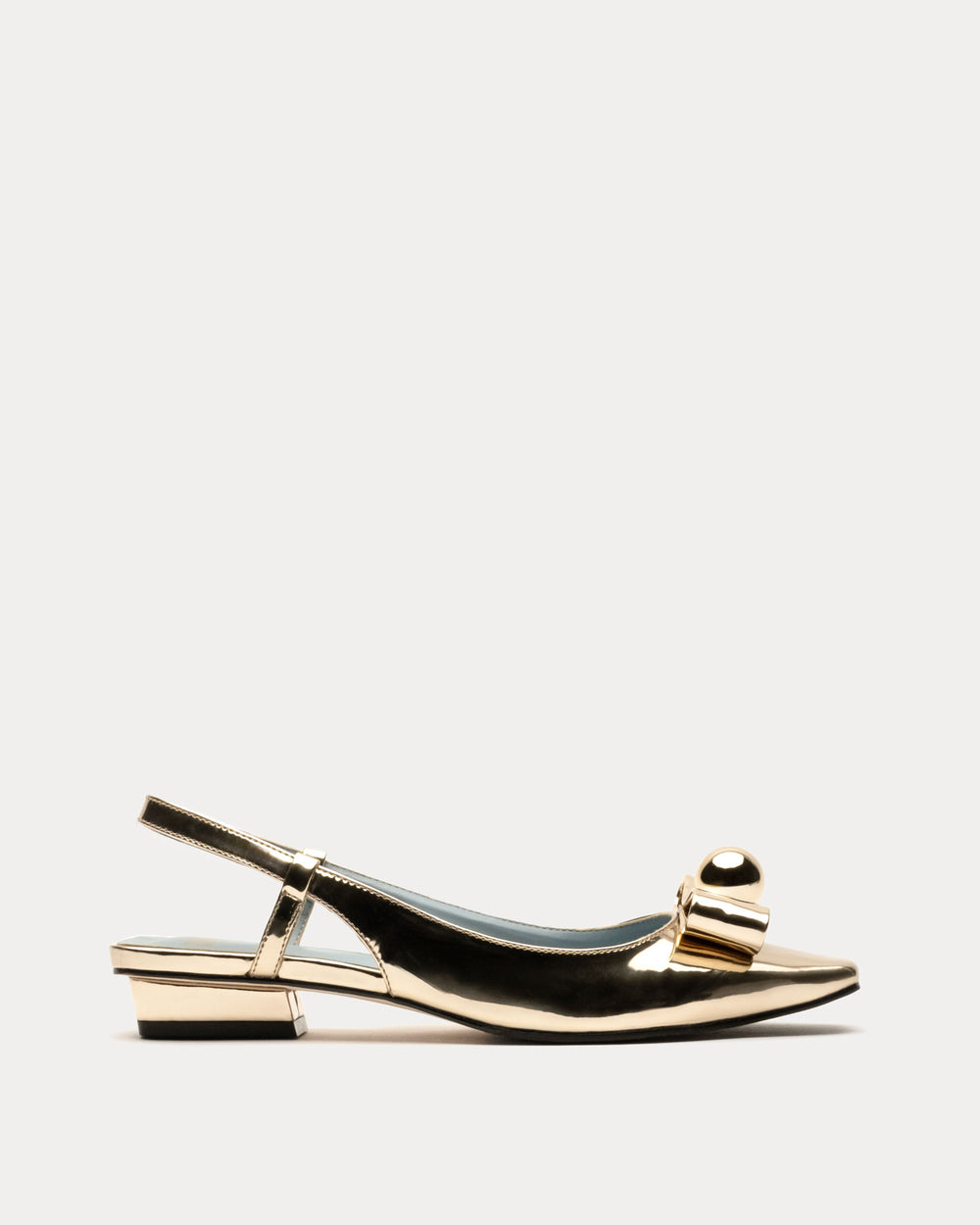 Aubrey Slingback Flat - Platino - Frances Valentine