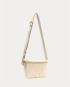 Billie Sling Crossbody Crinkled Leather Oyster - Frances Valentine