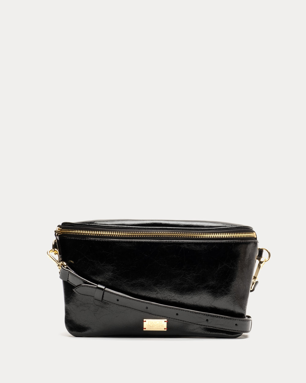 Billie Sling Bag - Crinkled Leather Black - Frances Valentine