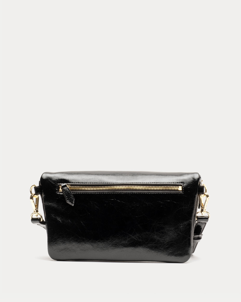 Billie Sling Bag - Crinkled Leather Black - Frances Valentine