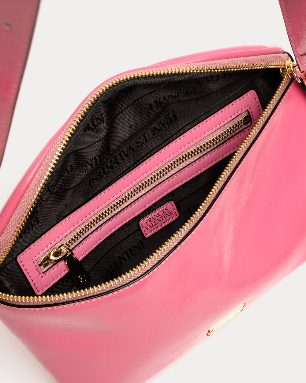 Billie Sling Bag - Crinkled Leather Pink - Frances Valentine