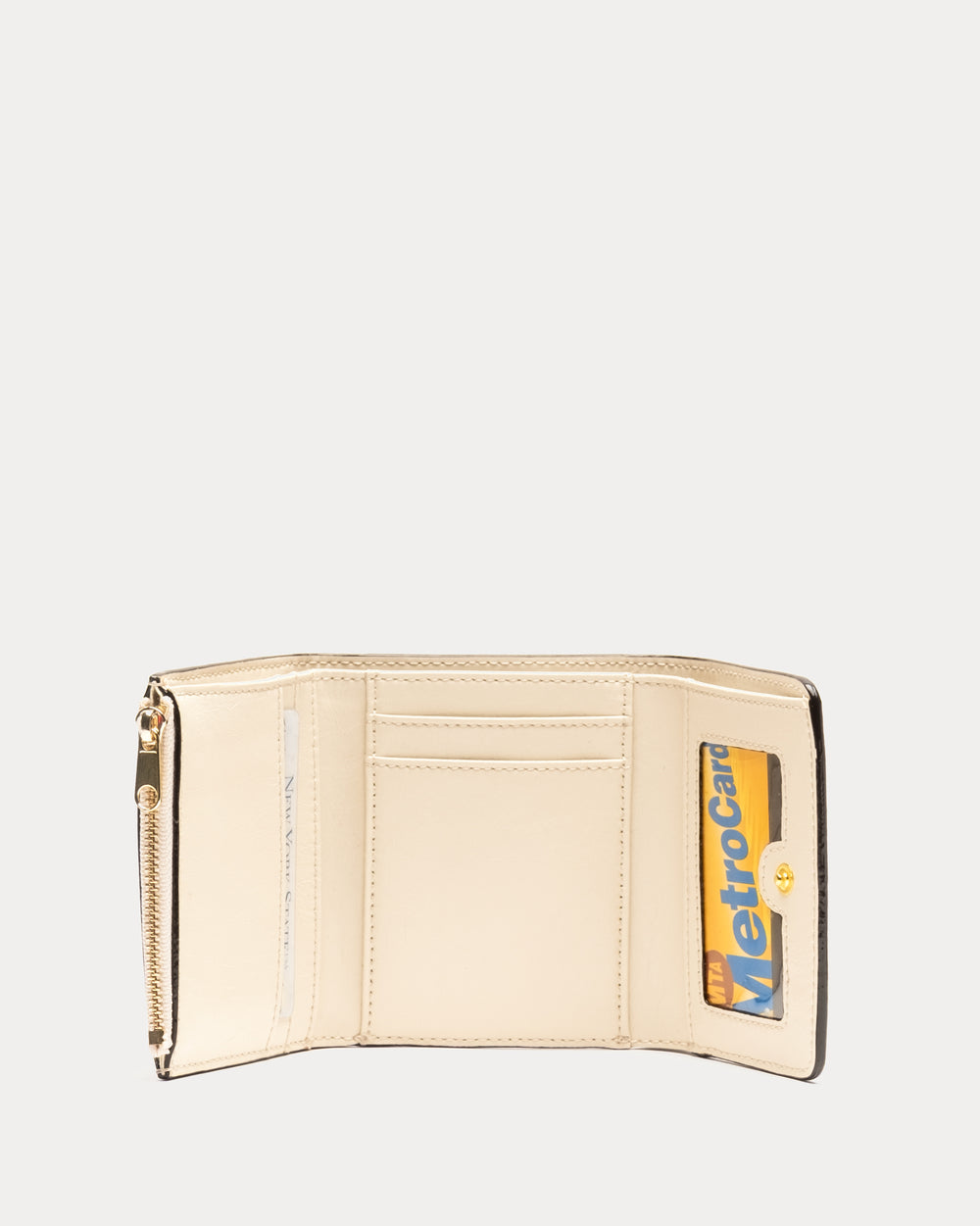 Perfect Wallet - Crinkled Leather Oyster - Frances Valentine