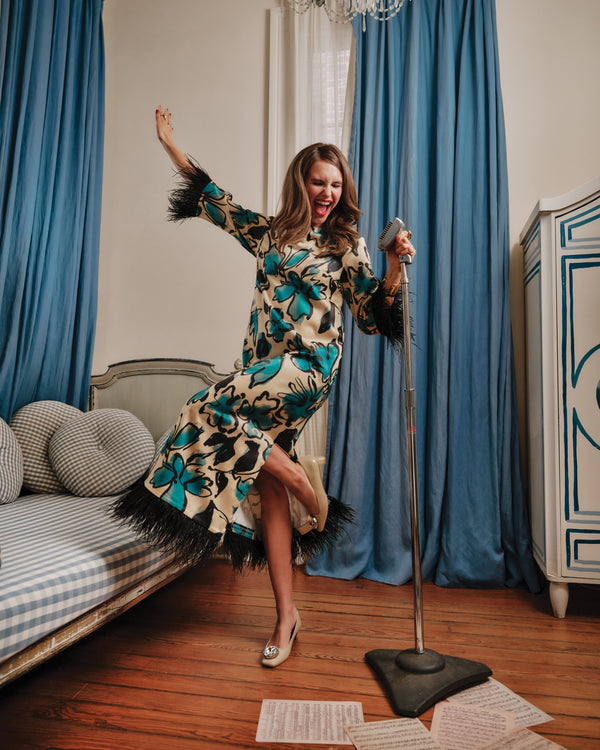 Belle Maxi Dress - Abstract Meadow Dresses Frances Valentine