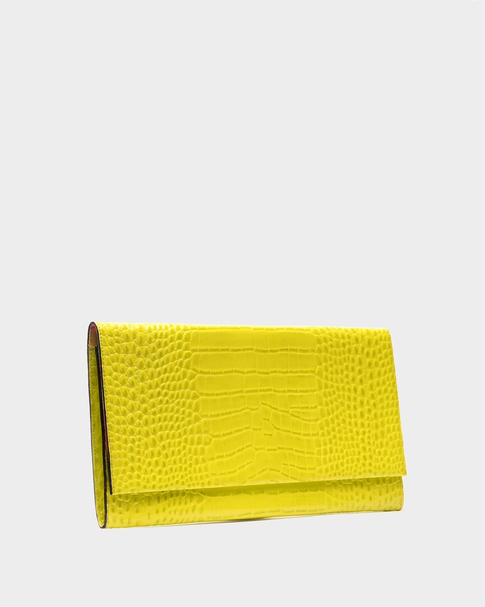 Supersize Croc Clutch - Chartreuse Handbag Frances Valentine