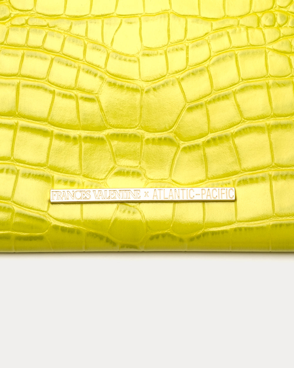 Supersize Croc Clutch - Chartreuse Handbag Frances Valentine