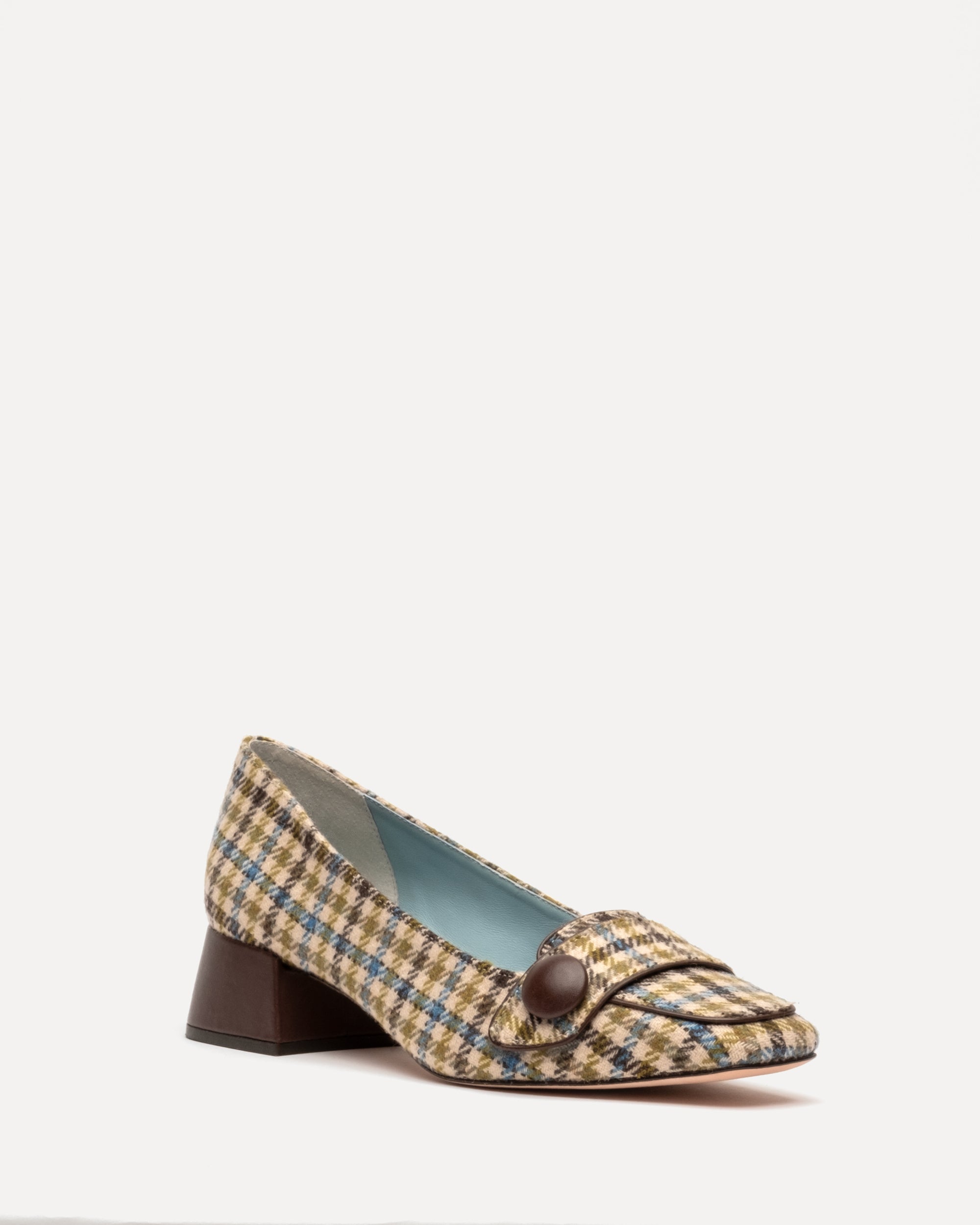 Mackie Wool Block Heel Baby Houndstooth