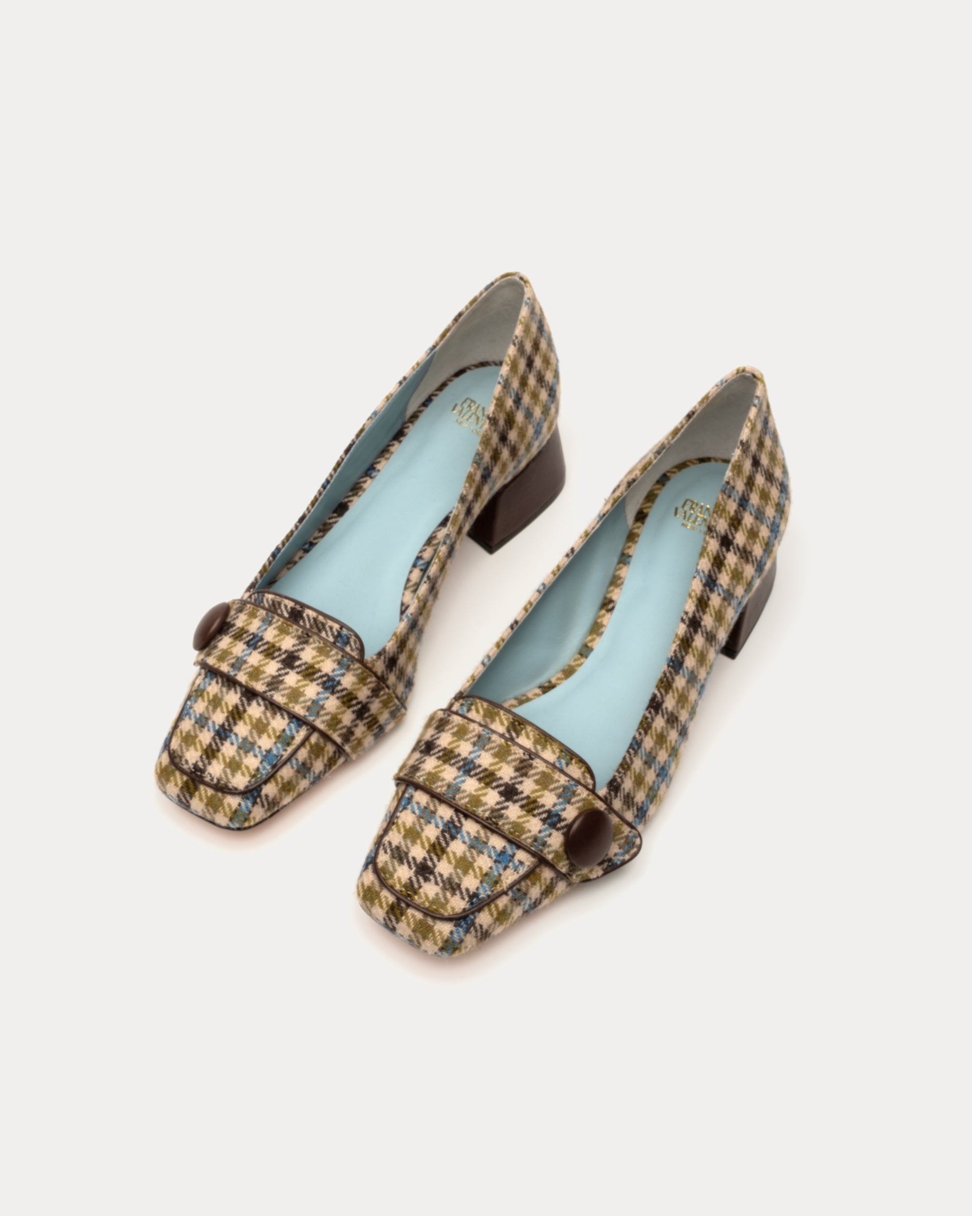 Mackie Wool Block Heel Baby Houndstooth