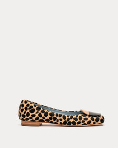 Square Toe Haircalf Ballet Flat Cheetah - Frances Valentine