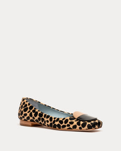 Square Toe Haircalf Ballet Flat Cheetah - Frances Valentine