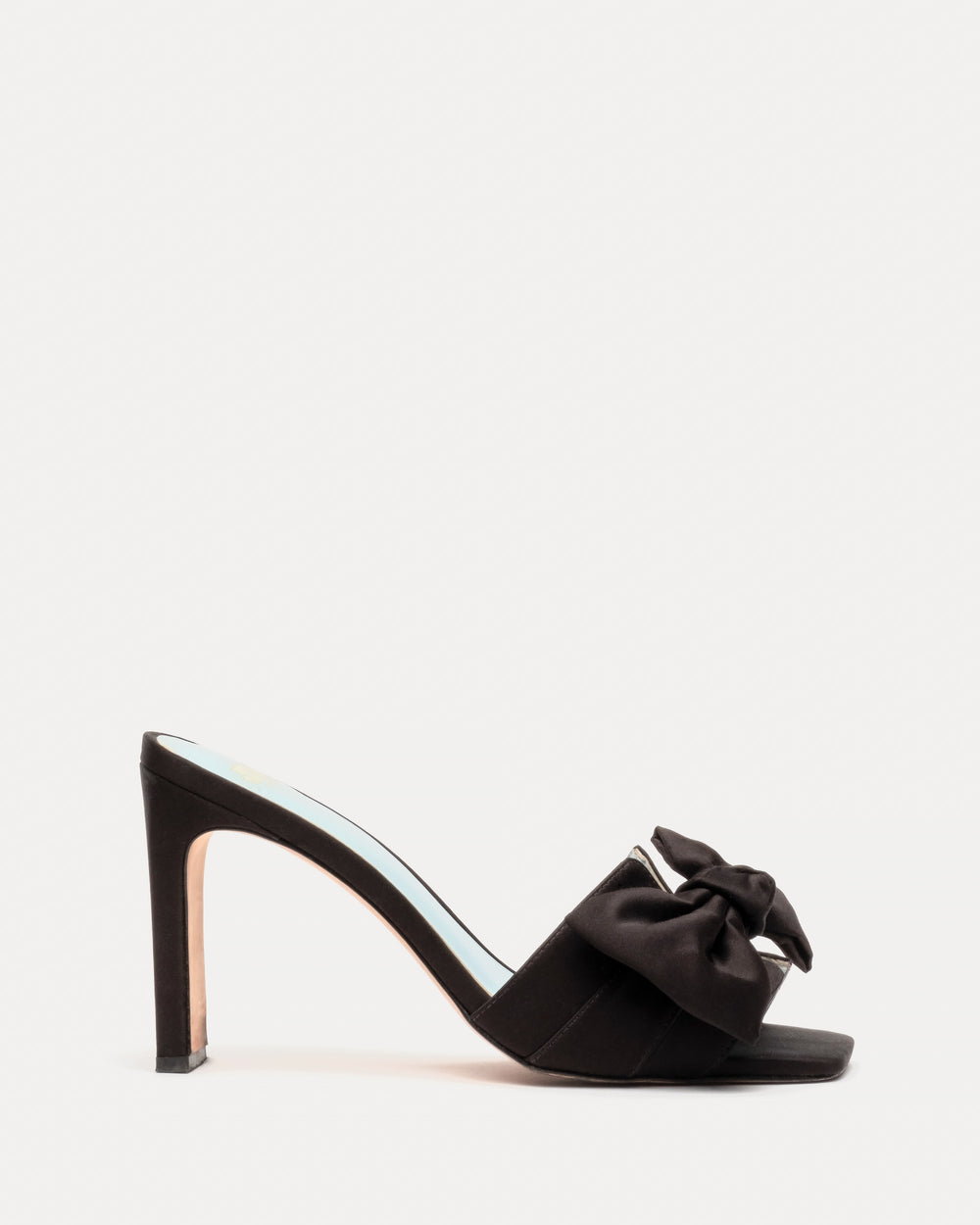 Hilary Satin Heel - Black Heels Frances Valentine