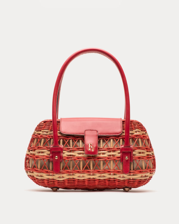 Tweety Basket Wicker w/Leather Wicker w/Leather Red/Toast OS Frances Valentine