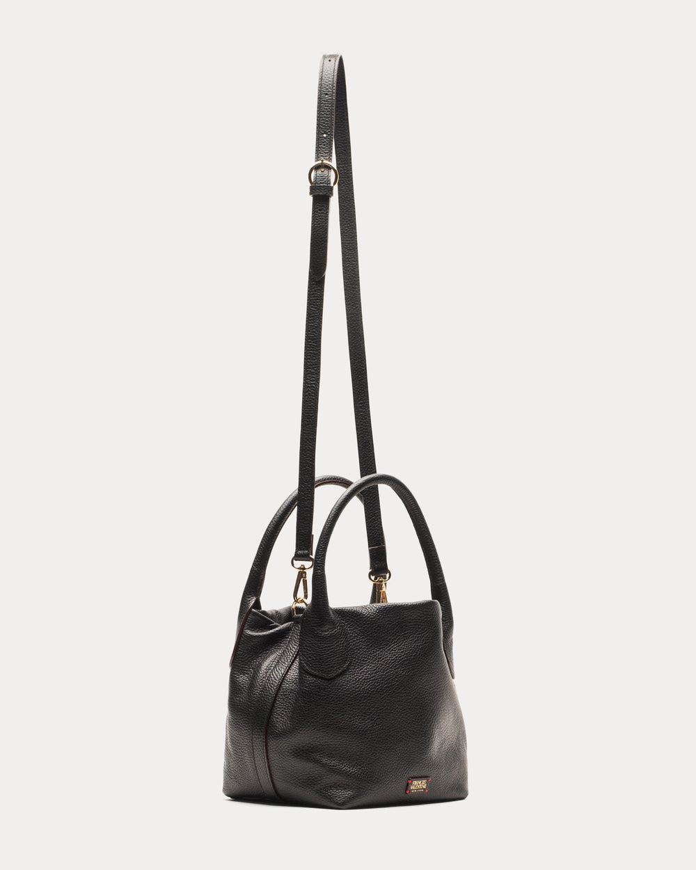 Mini Sweet Pea - Tumbled Leather Black - Frances Valentine