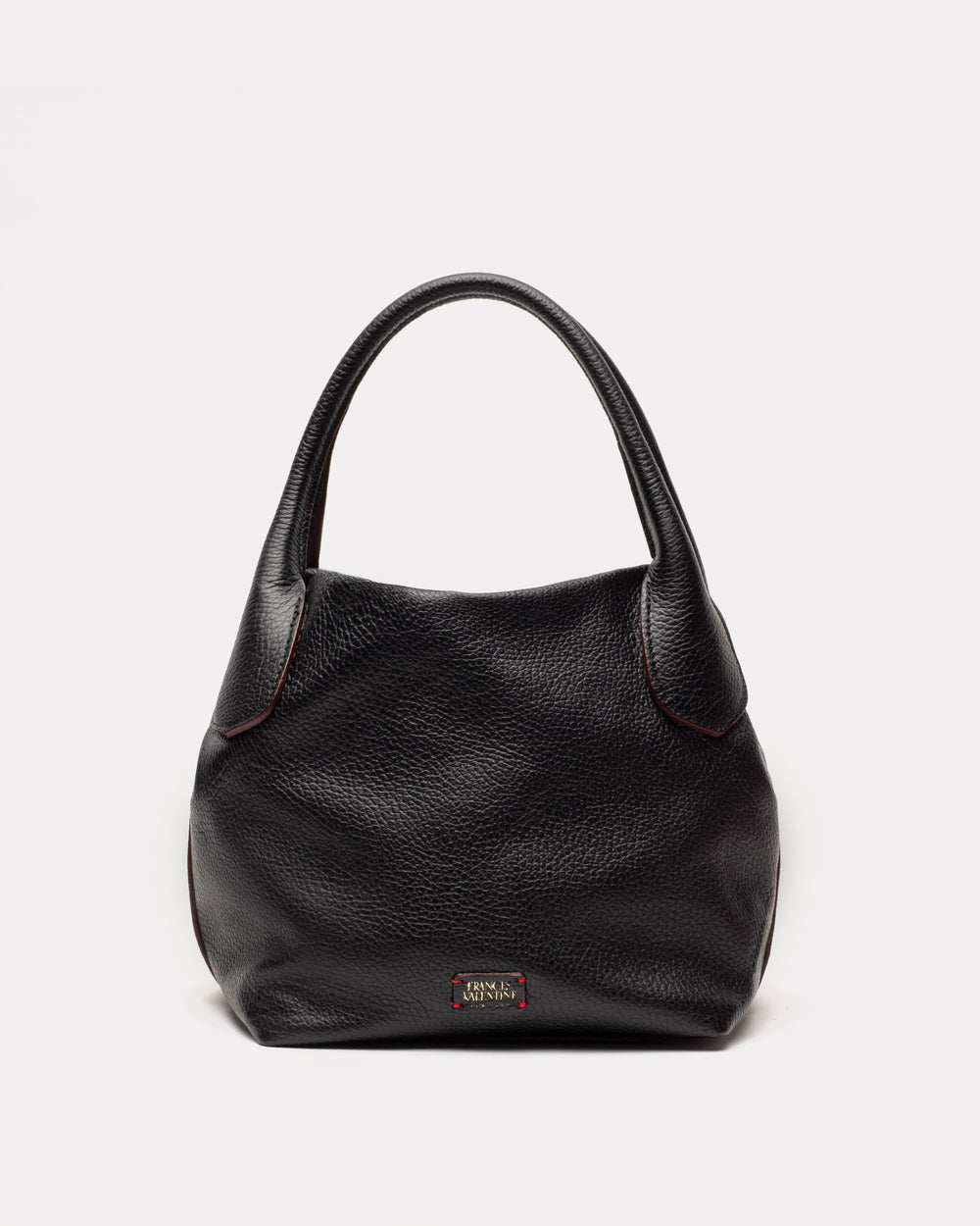 Mini Sweet Pea - Tumbled Leather Black - Frances Valentine
