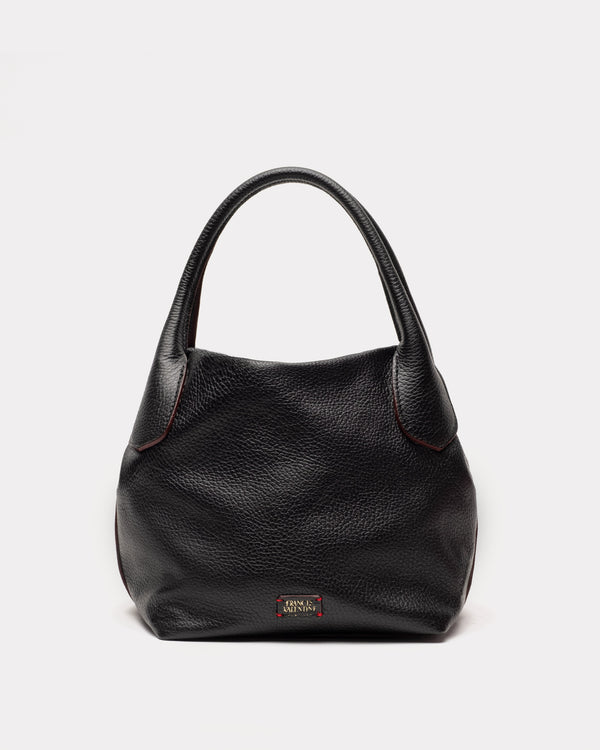 Mini Sweet Pea - Tumbled Leather Black - Frances Valentine