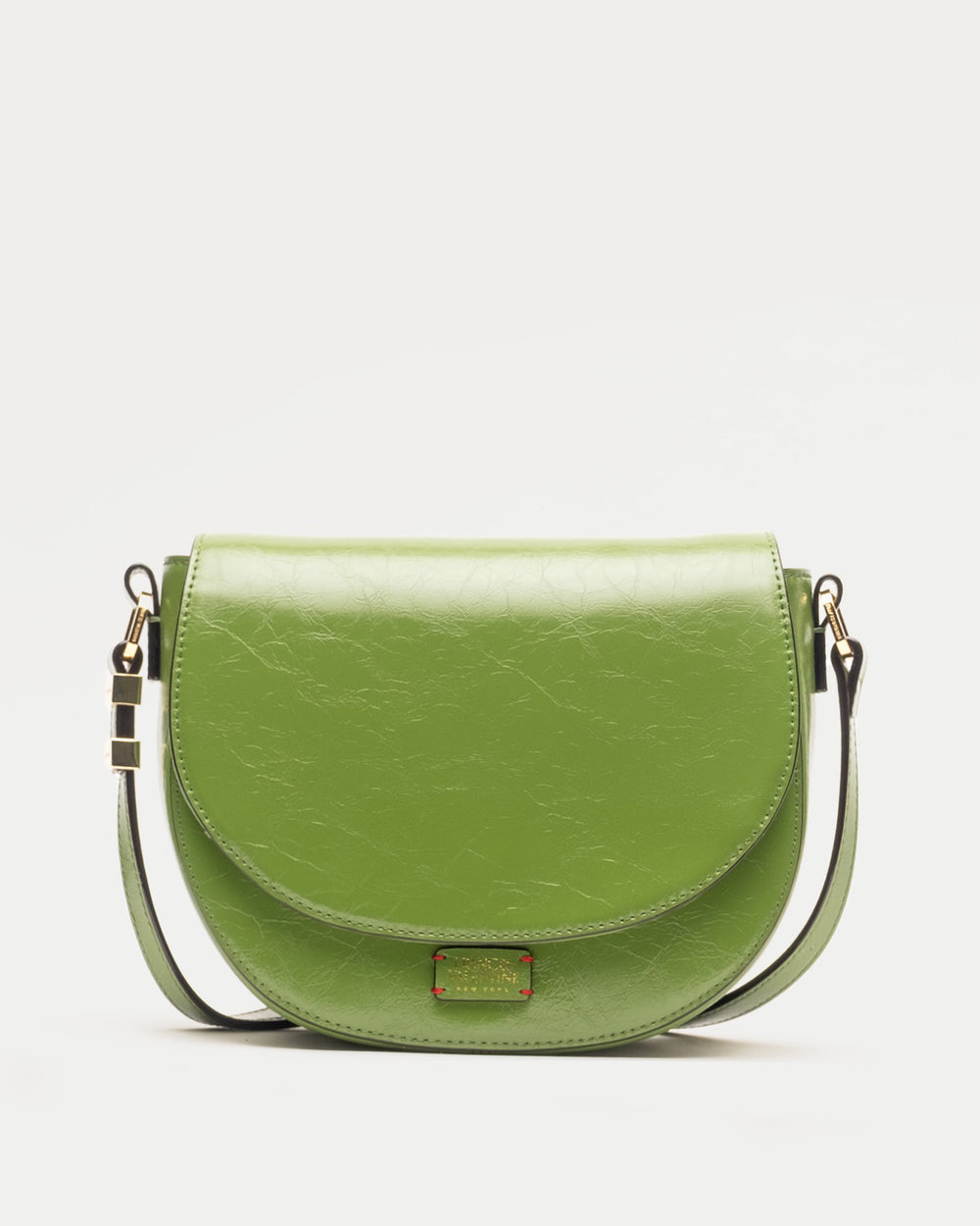 Ellen Crossbody - Crinkled Leather Green - Frances Valentine