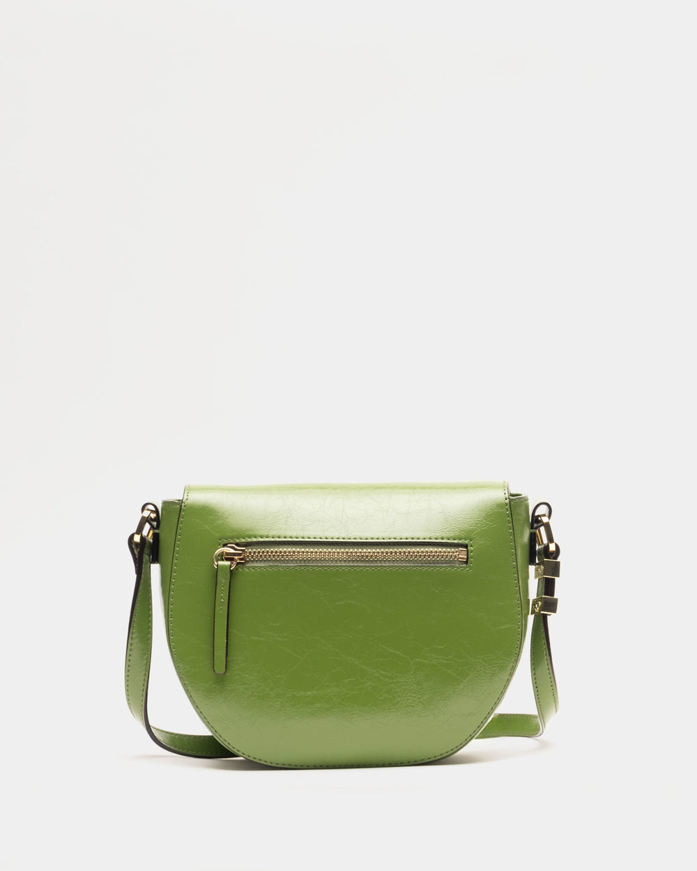 Ellen Crossbody - Crinkled Leather Green - Frances Valentine