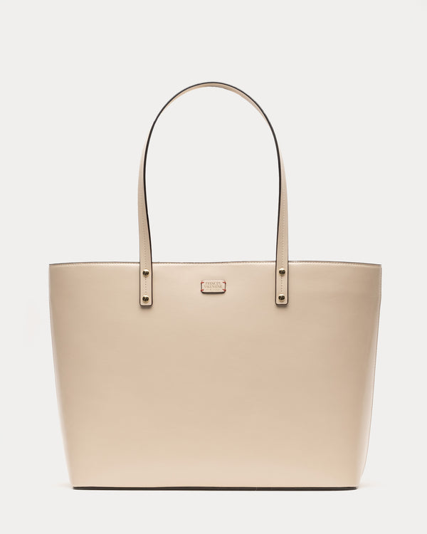 Trixie Tote - Glazed Leather Oyster - Frances Valentine