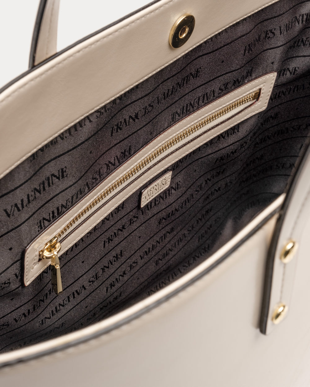 Trixie Tote - Glazed Leather Oyster - Frances Valentine