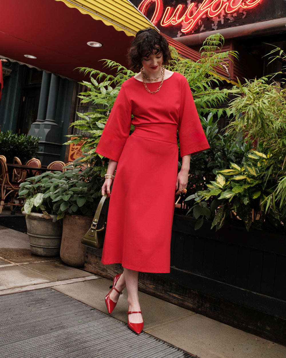 Whitney Wrap Dress - Red - Frances Valentine