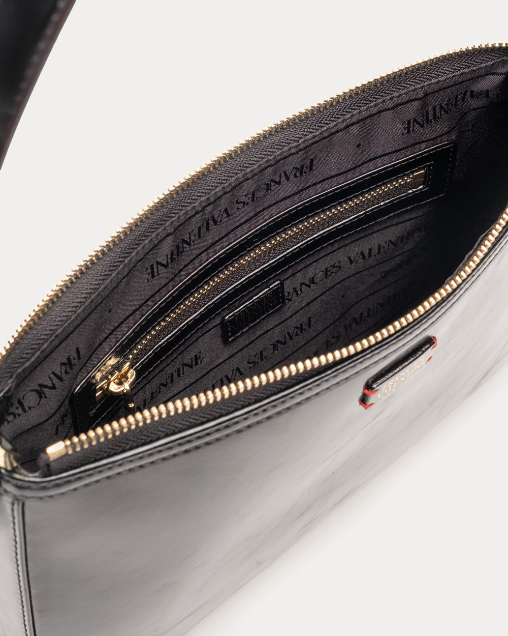 Poppy Crossbody - Glazed Leather Black - Frances Valentine