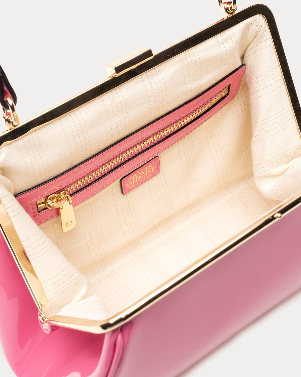 Frances Frame Bag - Patent Leather Pink - Frances Valentine