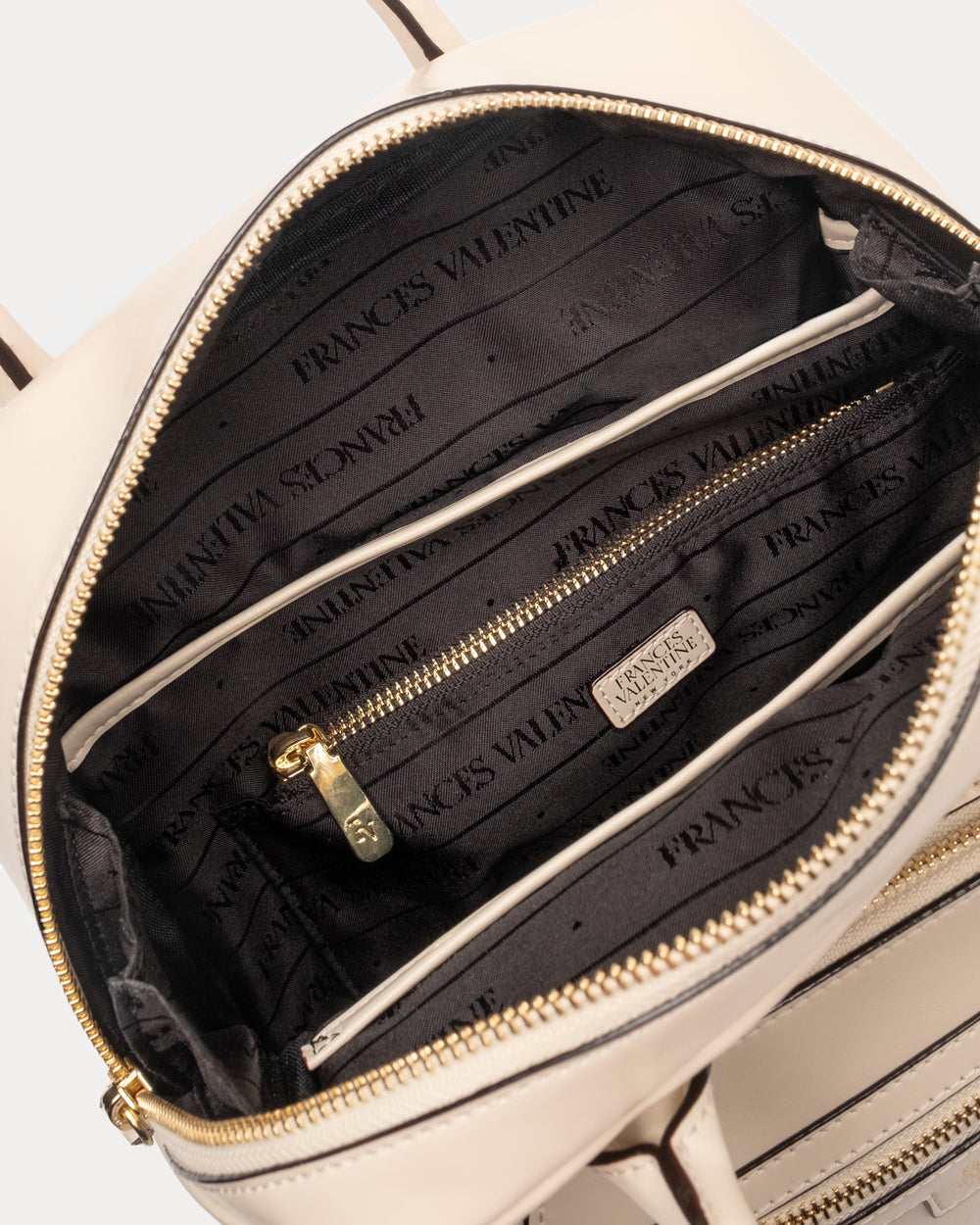 Small Casey Backpack - Glazed Leather Oyster - Frances Valentine