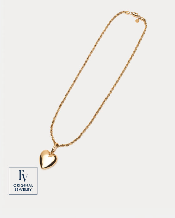 FV Sweetheart Necklace 34" - Gold Jewelry Frances Valentine