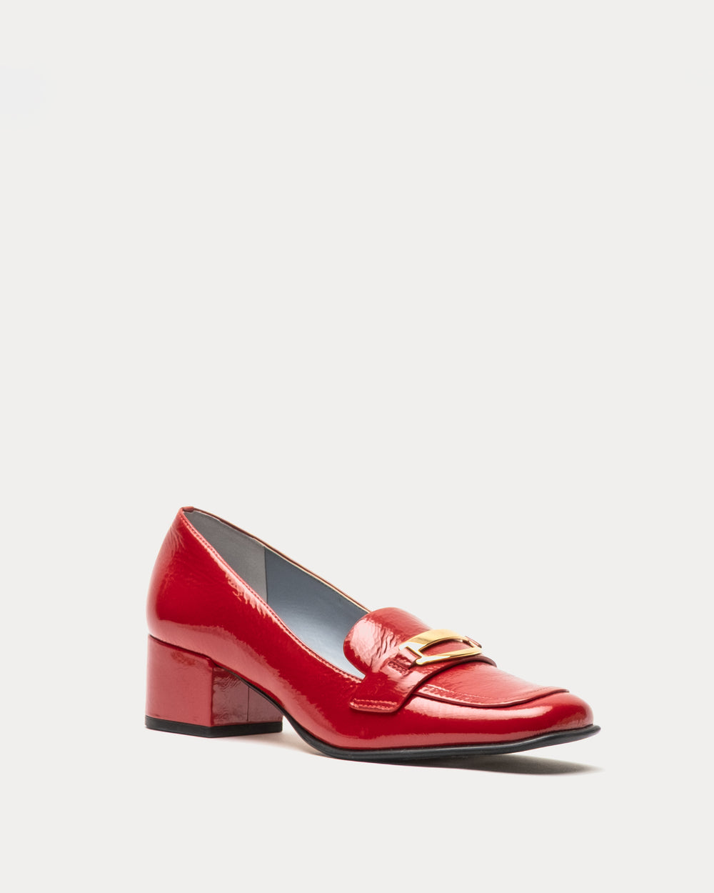 MTM Loafer - Crinkled Leather Red Frances Valentine