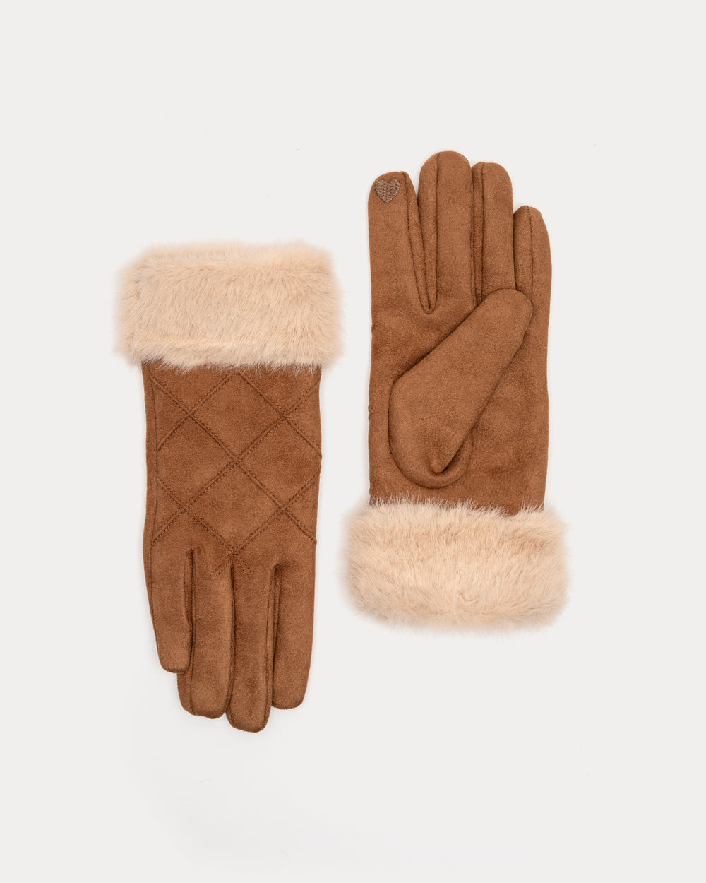 Faux Fur Cuff Glove - Camel Gloves & Mittens Frances Valentine