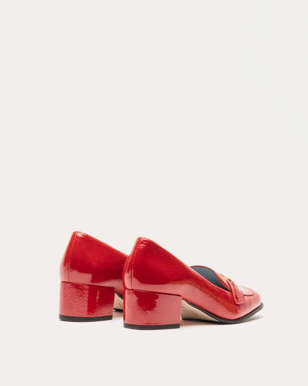 MTM Loafer - Crinkled Leather Red Frances Valentine