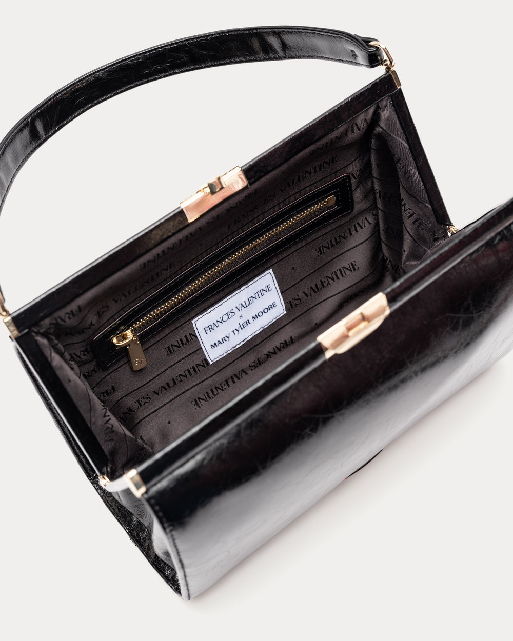 MTM Frame Bag - Crinkled Leather Black Frances Valentine