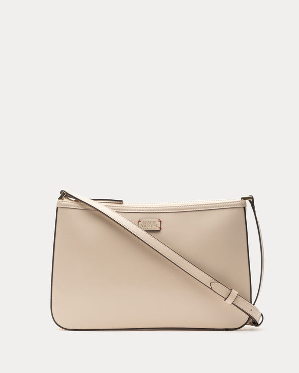 Poppy Crossbody - Glazed Leather Oyster - Frances Valentine