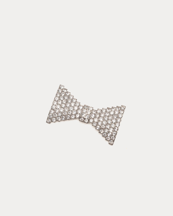 FV Crystal Bow Hairclip - Silver